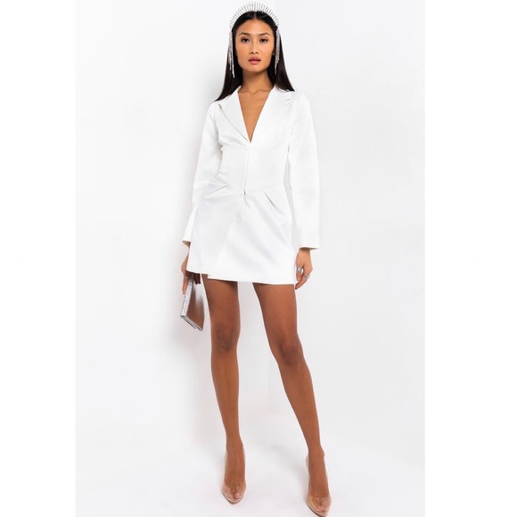 BIG BIG WORLD SATIN BLAZER DRESS - Picture 6 of 7